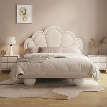 Cama doble moderna de princesa para niñas, cama tipo loft de lujo para bebés, camas tamaño queen para niños, marcos de cama blanca, muebles para dormitorio