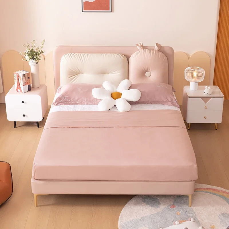 Pretty Modern Girls Childrens Bed Unique Princess Cute Solid Wood Loft Bed Kids Villa Cama Matrimonial Bedroom Furniture Luxury