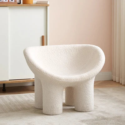 MOMO Chaise à pattes d'éléphant pour enfants, design nordique, simple, créatif, en velours d'agneau, chaise de loisirs, tabouret éléphant