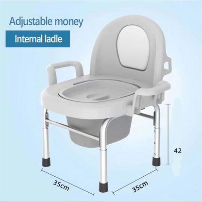 Silla de baño portátil, taburete para sentarse, silla para ancianos, embarazadas, niños, inodoro portátil en cuclillas, asiento de inodoro junto a la cama, antideslizante