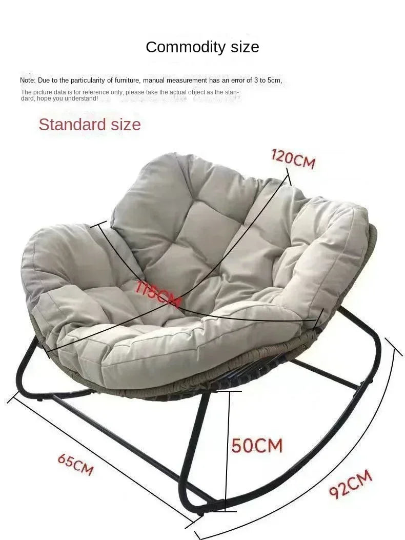 Mecedora de ratán Silla de descanso para almuerzos de celebridades de Internet Sala de estar Balcón Hogar Sillón reclinable para niños adultos Sofá perezoso