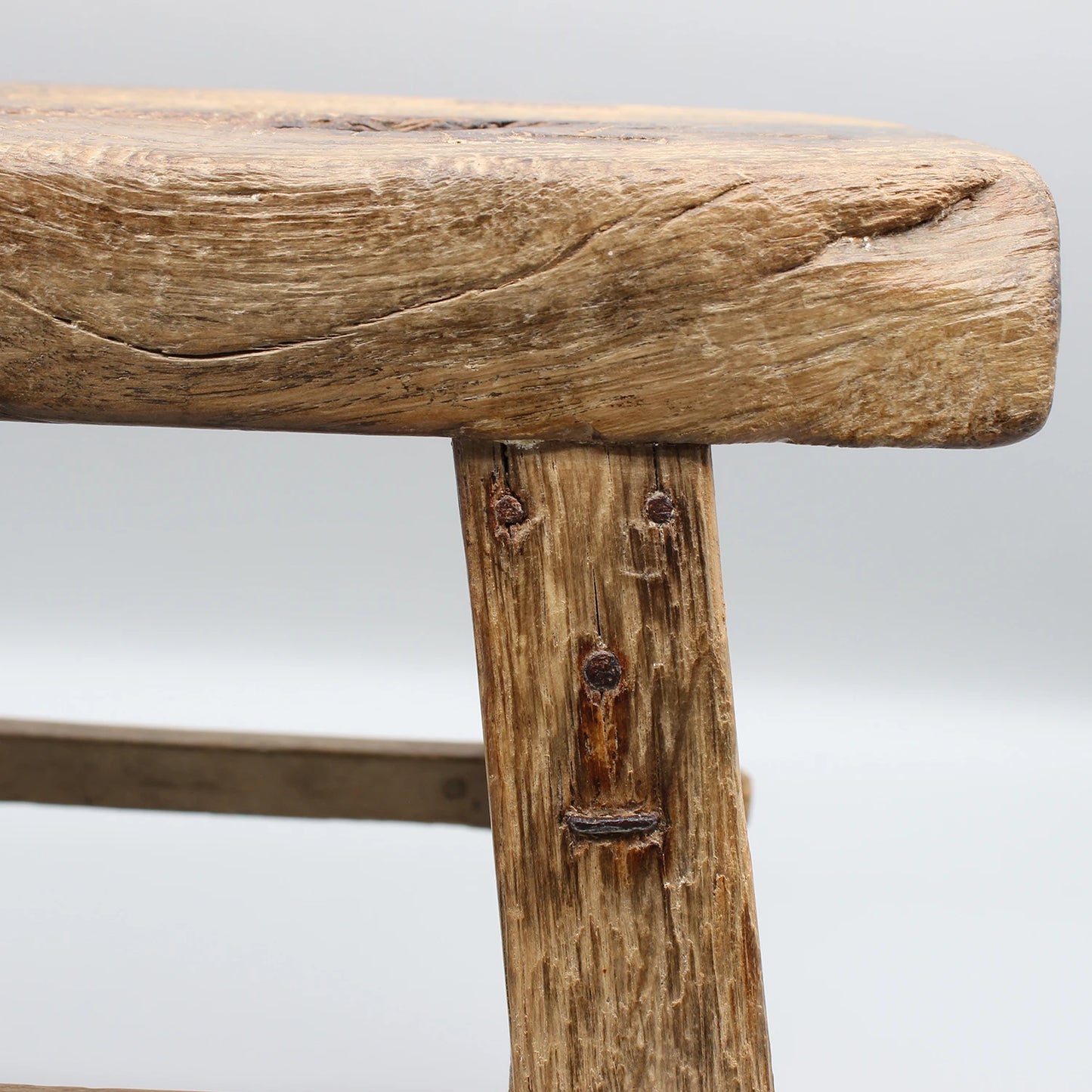 Old Chinese Kitchen Stool, Mortise and Tenon Jointed Stool, Small Functional Table, Kids Chair