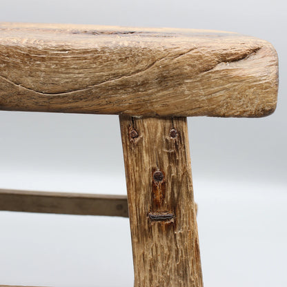 Old Chinese Kitchen Stool, Mortise and Tenon Jointed Stool, Small Functional Table, Kids Chair