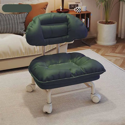 Taburete de metal con ruedas Muebles pequeños para sala de estar Otomanas extraíbles Taburetes portátiles para cambiar zapatos Silla con respaldo para niños