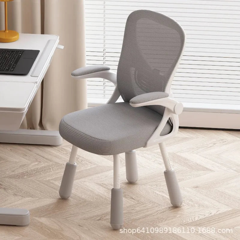 Silla de computadora para estudio, hogar, sedentaria, escritorio cómodo, taburete de escritura, estudiantes de secundaria, elevador de cuatro patas, asiento para niños