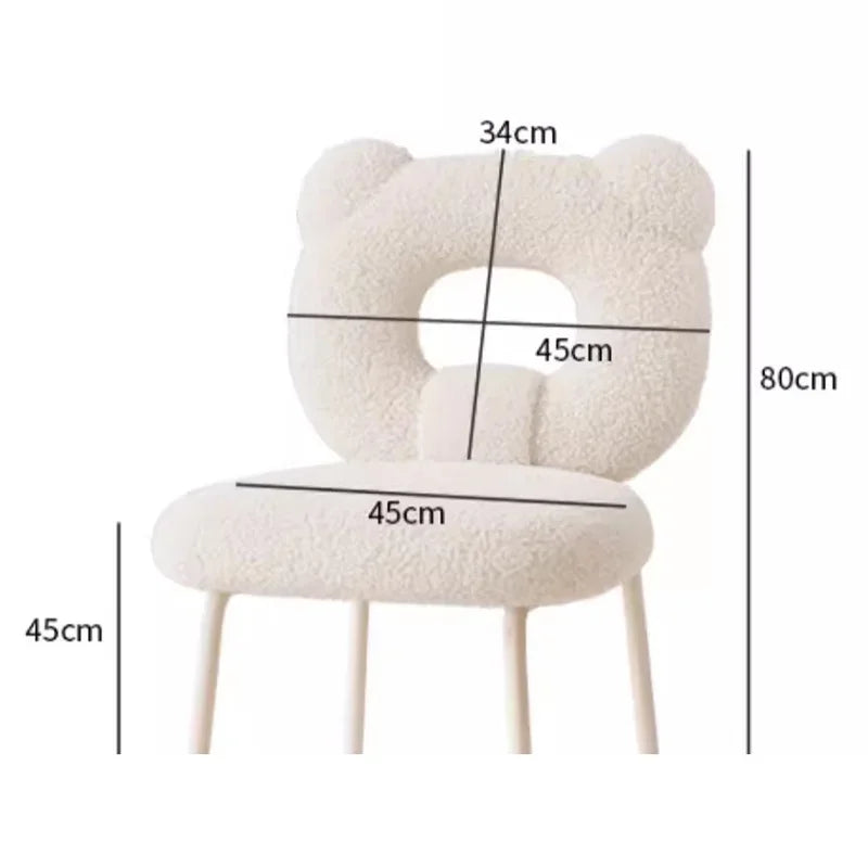 Chaise de vanité portable mignonne et élégante pour enfants, tabouret de maquillage mobile en métal, design, chaise de vanité pour salle de maquillage