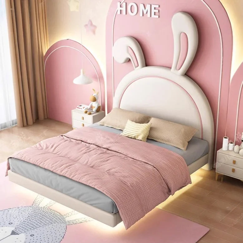 Cadre de lit pour enfants blanc joli pour filles en forme d'animal Lit de princesse de luxe Loft Comferter Cama Infantil Ensemble de chambre à coucher Meubles