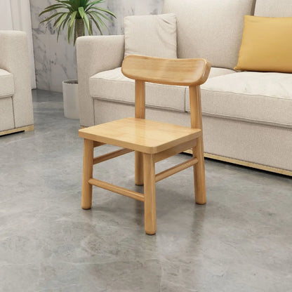 Silla con respaldo de madera maciza, taburete bajo pequeño para sala de estar, silla de comedor, dormitorio infantil antideslizante, banco para cambiar zapatos