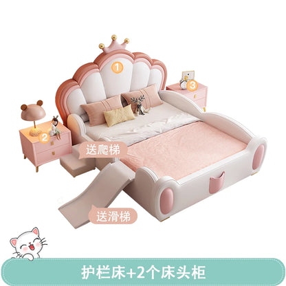 Lit pour enfants moderne et unique Princesse Luxe Loft Lit pour enfants Queen Size Cama Infantil Meubles pour la maison