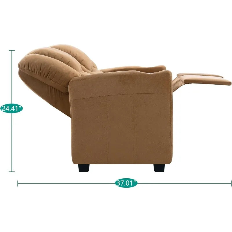 Fauteuil inclinable à deux places pour enfants Naomi Home Suri avec porte-gobelets, repose-pieds et appui-tête réglables, canapé inclinable à deux places pour garçons