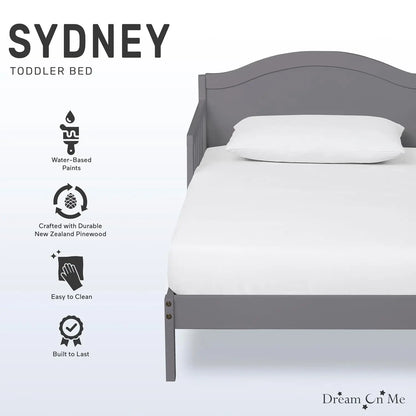 Lit pour tout-petits Sydney en gris acier, certifié Greenguard Gold