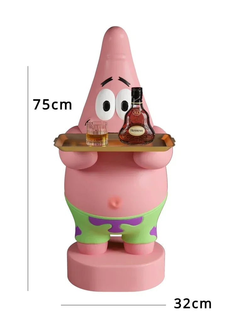 Figurine de dessin animé en forme d'étoile de mer rose, décoration créative pour plateau de chevet de salon, chambre à coucher, meubles pour la maison, cadeaux