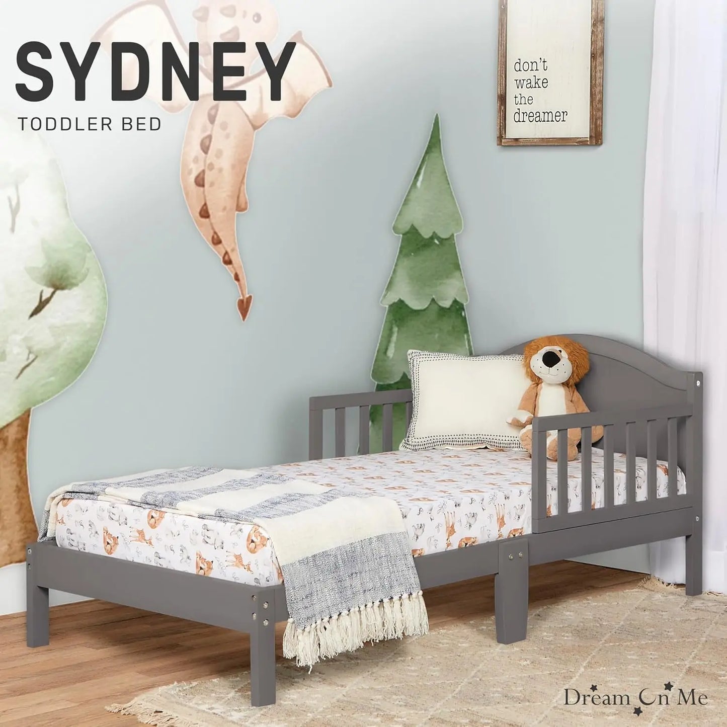 Sydney Toddler Bed in Steel Grey, Greenguard Gold Certified