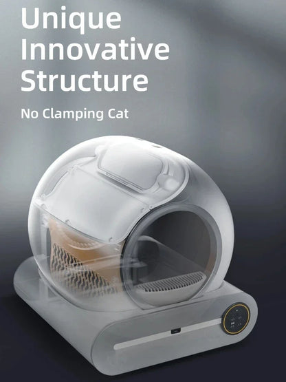 Tonepie Bac à litière automatique intelligent pour chat Autonettoyant 65 L Contrôle par application Bac à litière pour chats pour animaux de compagnie Désodorisant ionique Arenero Gato