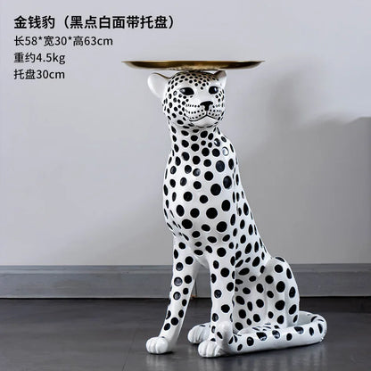 Leopard Floor Display Large Storage Tray Living Room Sofa Next To Decoration Housewarming Gifts