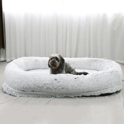 Soft Plush Queen Size Single Sofa Sofa Pop Queen Size Adult Oval Warm Imitation Pet Bed Nest Cozy Lazy Beanbag