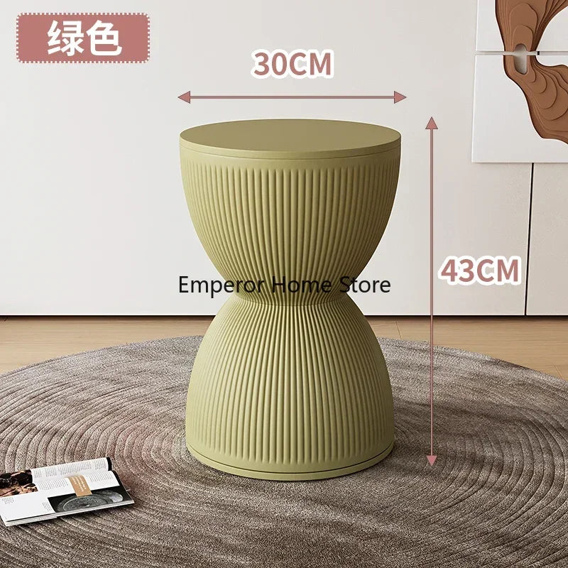 Round Stool Children Plastic Shoe Changing Coffee Table Low Stool Dresser Chair Hourglass Shaped Entrance Hall Furniture 발받침