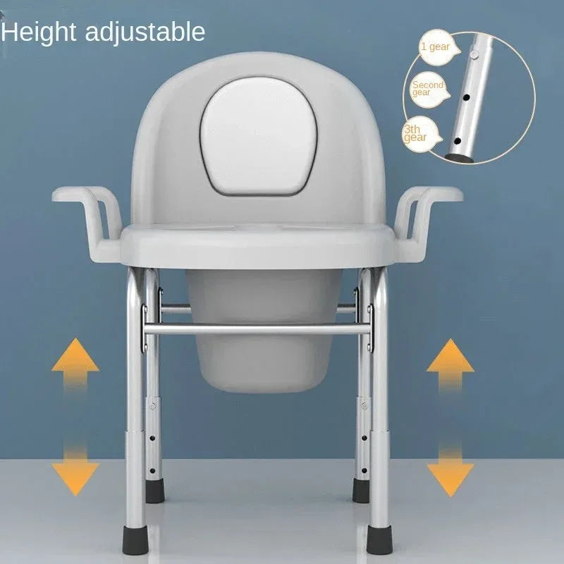 Portable Toilet Chair Sitting Stool Chair Elderly Pregnant Children Portable Squat Toilet Room Bedside Toilet Seat Non-slip