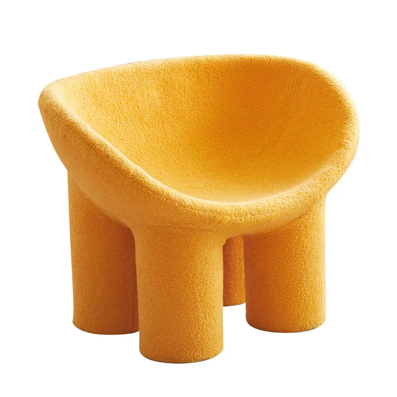 Silla con patas de elefante MOMO para niños, diseño nórdico, individual, sencilla, creativa, con asiento de terciopelo de cordero, taburete de elefante