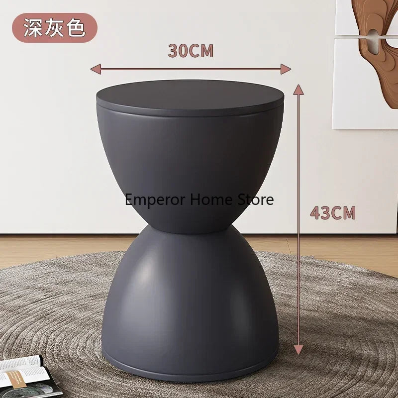 Round Stool Children Plastic Shoe Changing Coffee Table Low Stool Dresser Chair Hourglass Shaped Entrance Hall Furniture 발받침