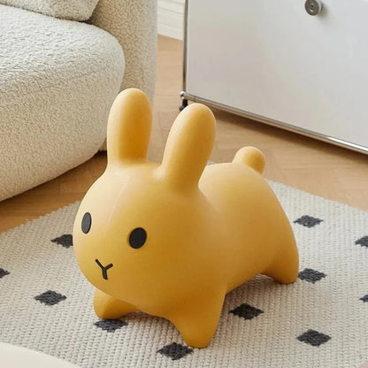 Tabouret de lapin nordique avec repose-pieds pour enfants, chaise d'extérieur écologique en plastique PE