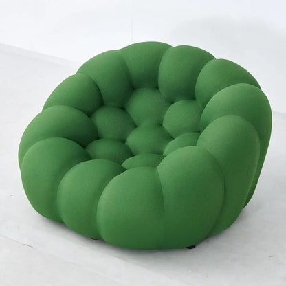 Sofá moderno y cómodo para el suelo, sillón individual tapizado, sillón tipo puf con burbujas y material textil 3D