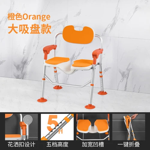 Toilet Shower Bathroom Chair Vanity Children Folding Potty Stool Portable Squat Elderly High Minder Tabouret Trendy Furniture