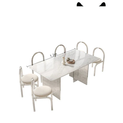 Mesa grande Muebles modernos Diseño de sala de estar Comedor nórdico para el hogar Mesas de comedor de lujo Juegos de muebles de cocina Esstich Patio