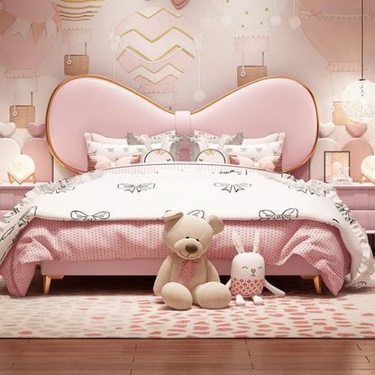 Cama doble moderna de lujo de princesa para niños y niñas, diseño Queen Loft, marcos de cama para niños, somieres y marcos de cama para bebés, muebles