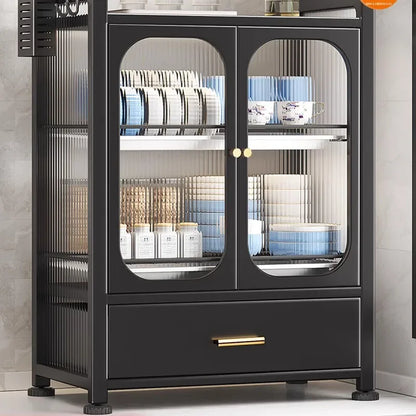 Buffet Cuisine Rangement et organisation Entrée Hall Maison Meubles Vitrine Vitrines Meuble buffet mobile complet Home LT