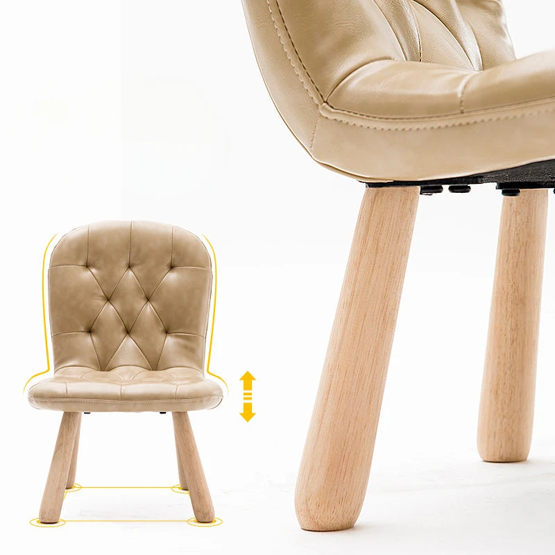 Silla de madera maciza para niños, taburete bajo, silla de escritura para jardín de infantes, respaldo para aprendizaje en casa, sofá, muebles de cocina y balcón de madera