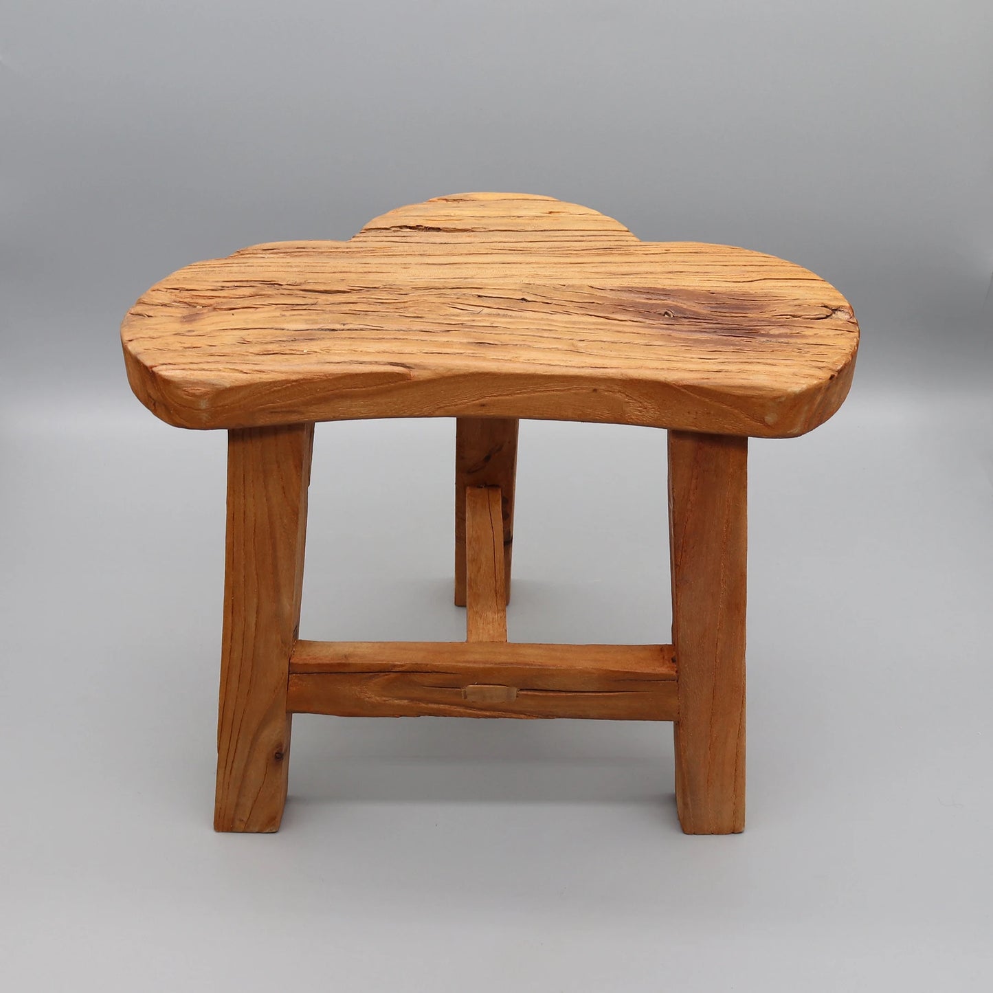 Petit tabouret nuage en bois massif recyclé, chaise pour enfants, petite table d'appoint