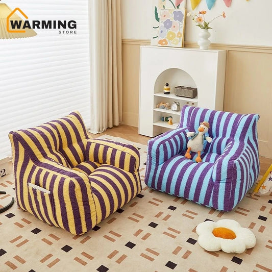 Warming Lazy Sofa Chair Dopamine Children's Sofa Baby Reading Corner Mini Cute Little Sofa Cartoon Stripes Hot Sale Dropshipping