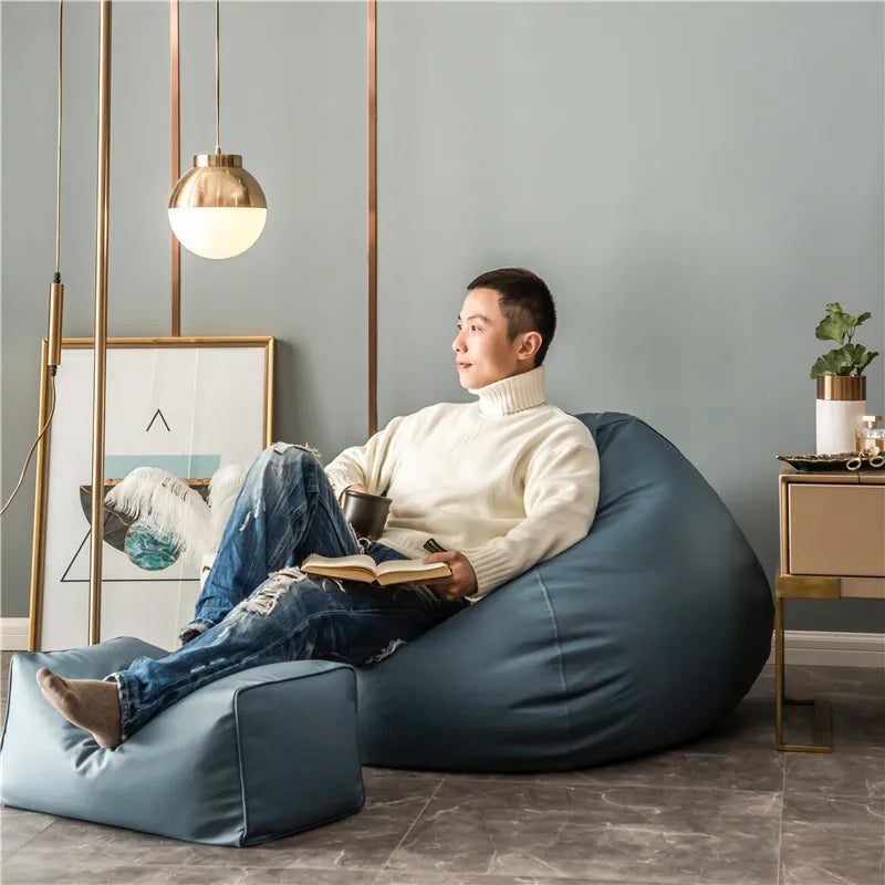 Recliner Foam Fluffy Bean Bag Sofa Living Room Sleeping Filling Office Lazy Sofa Bean Bag Unisex Modern Sofa Wohnzimmer Decor