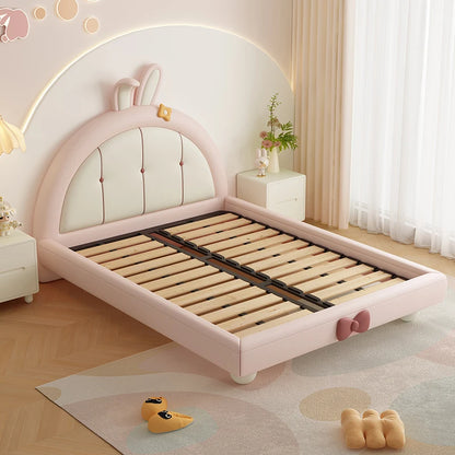 Cama doble suave de princesa para niñas, diseño moderno de lujo, marcos de cama para niños que ahorran espacio, muebles de dormitorio para bebés con iluminación