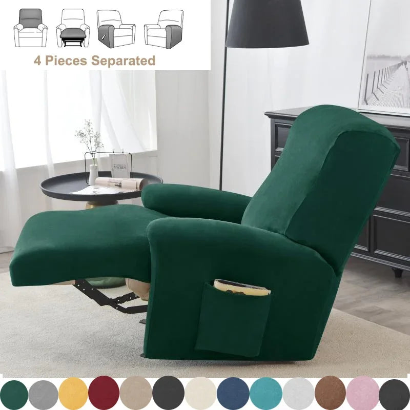 Housse de canapé inclinable extensible en velours doux Lazy Boy Housses de fauteuil élastiques antidérapantes Housses de canapé tout compris pour le salon