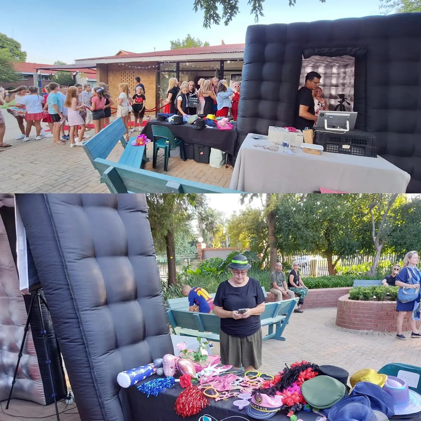 Cabina de fotos inflable portátil, cabina de fotos con forma de cubo y soplador de aire, telón de fondo para fotomatón para fiestas, bodas y eventos