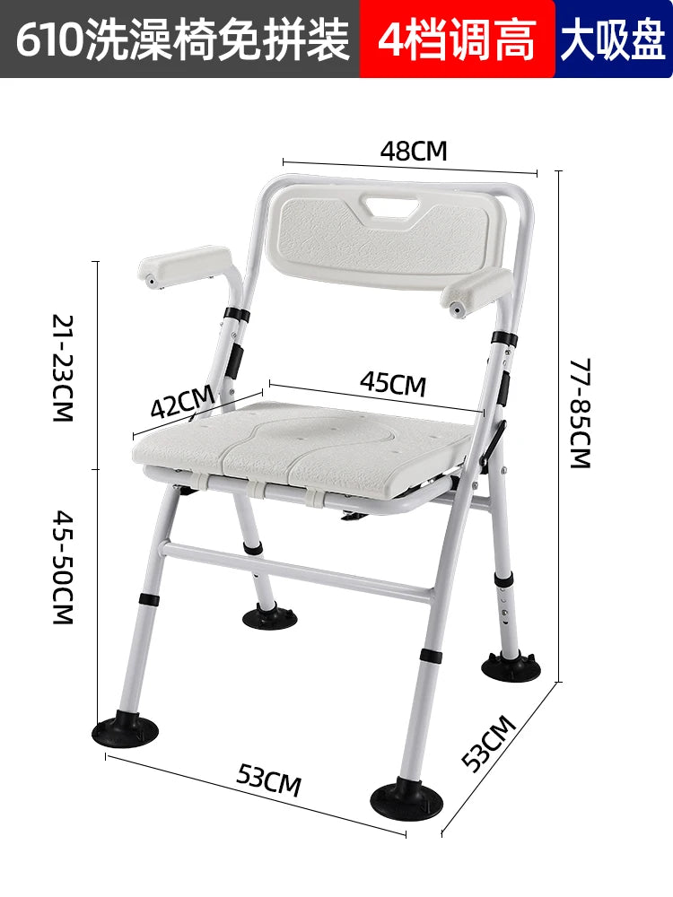 Portable Foldable Bathroom Chair Metal Plastic Children Elderly Hallway Shower Stool Bedroom Cabeceros Postmodern Furniture