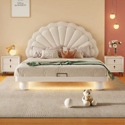 Cama doble tipo loft suave de princesa para niños, diseño moderno, color blanco, para niñas, camas individuales para bebés, muebles para dormitorio infantil