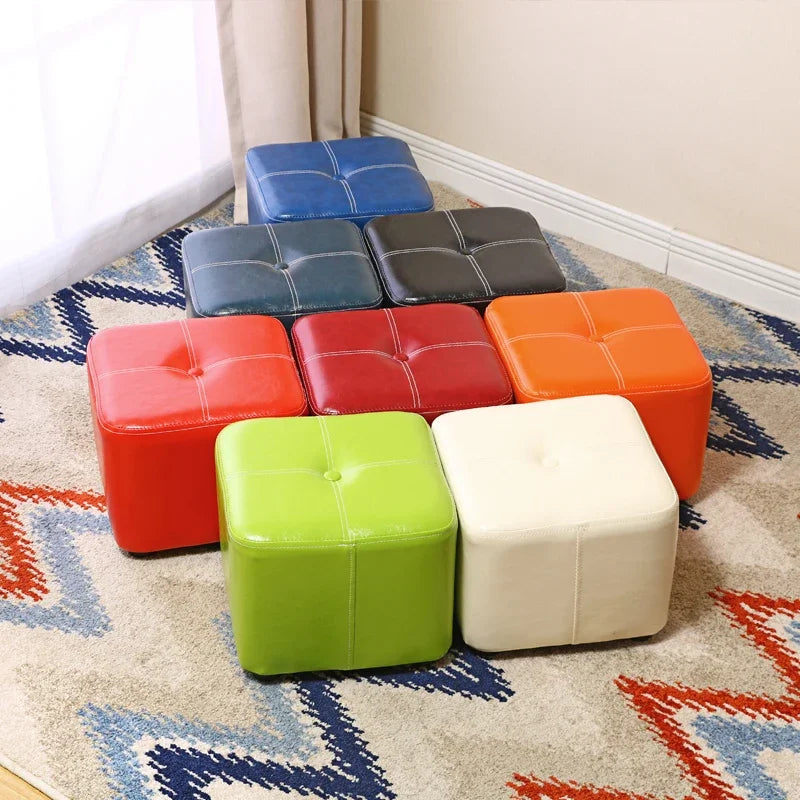 Nordic Makeup Stool Covers Square Dollhouse Low Small Kids Stool Vanity Chair Living Room Meuble De Salon Muebles Home Furniture