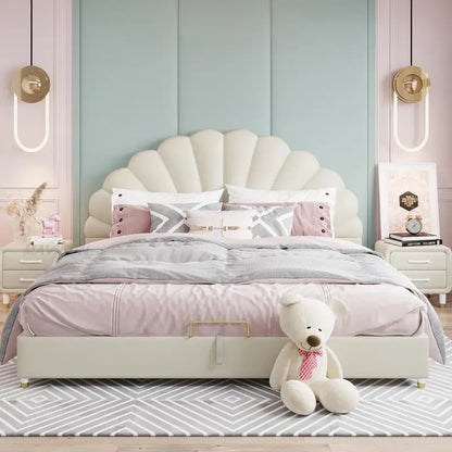 Lit pour enfant en bois massif de couleur rose, grand lit de princesse pour fille de 2 à 14 ans, ensemble de meubles de chambre à coucher pour enfant