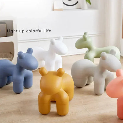 Silla de ocio sencilla con asiento de animal, taburete creativo para sala de estar, silla de poni, silla creativa para niños y adultos, personalizada