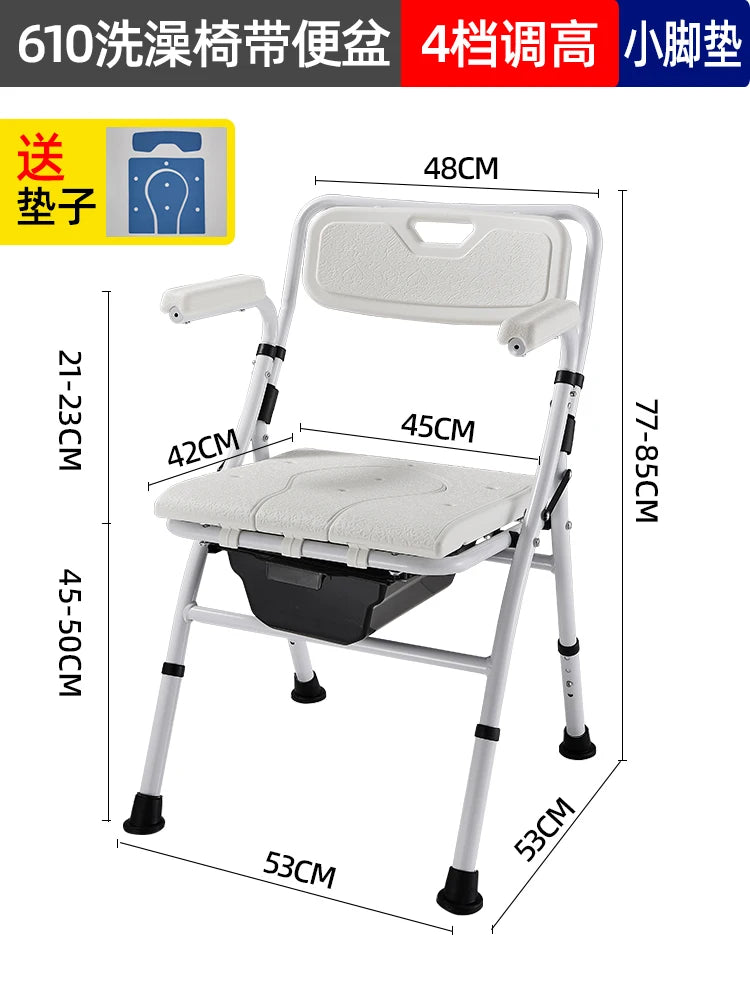 Portable Foldable Bathroom Chair Metal Plastic Children Elderly Hallway Shower Stool Bedroom Cabeceros Postmodern Furniture