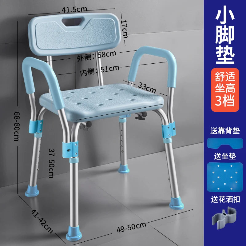 Silla de baño nórdica para discapacitados, cabeceros de cama, taburete de ducha para niños, taburete médico para ancianos, silla plegable, muebles únicos