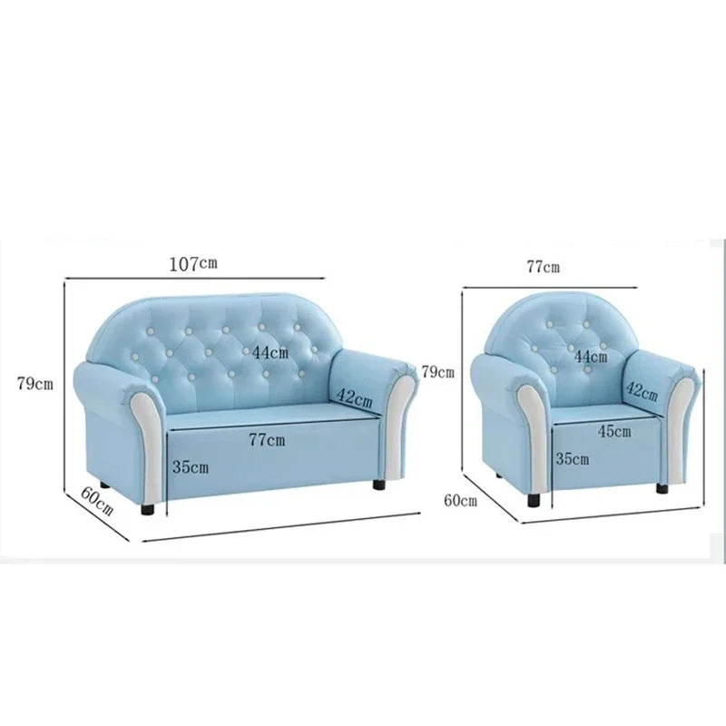 Sillones de lujo Sofá infantil Casa Niños Lectura Dormitorio Diseño Sillas de bebé Canapé Muebles infantiles Puff JGY