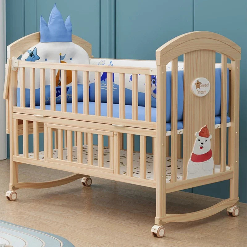 Mother-kids Boy Child Bed Beds Children 1 Years Old 10 Ahead Luxury Children's Individual Letto Per Bambini Toddler Wooden