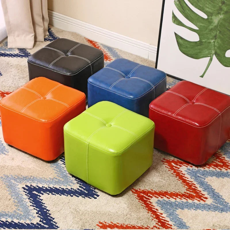 Nordic Makeup Stool Covers Square Dollhouse Low Small Kids Stool Vanity Chair Living Room Meuble De Salon Muebles Home Furniture