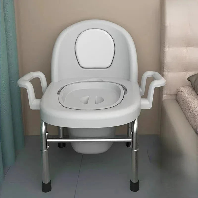 Portable Toilet Chair Sitting Stool Chair Elderly Pregnant Children Portable Squat Toilet Room Bedside Toilet Seat Non-slip