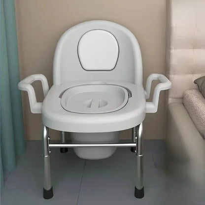 Chaise de toilette portable Tabouret assis Chaise Personnes âgées Enceintes Enfants Toilettes accroupies Portables Chambre Chevet Siège de toilette Antidérapant