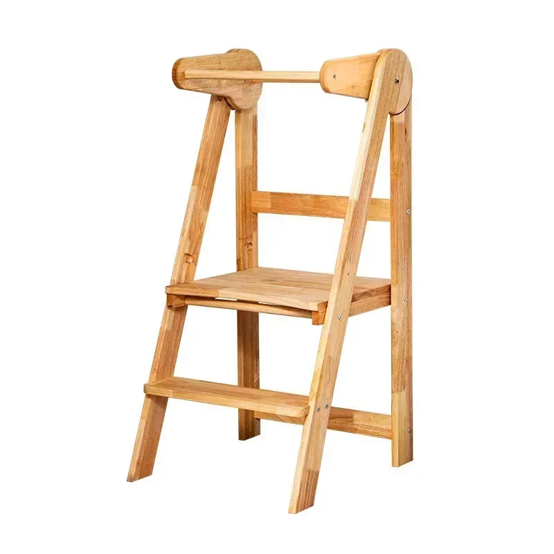 Simple Wooden Step Ladders Children Stools Living Room Chairs Kitchen Bath Folding Stool Household Non-slip Step Armrest Chair